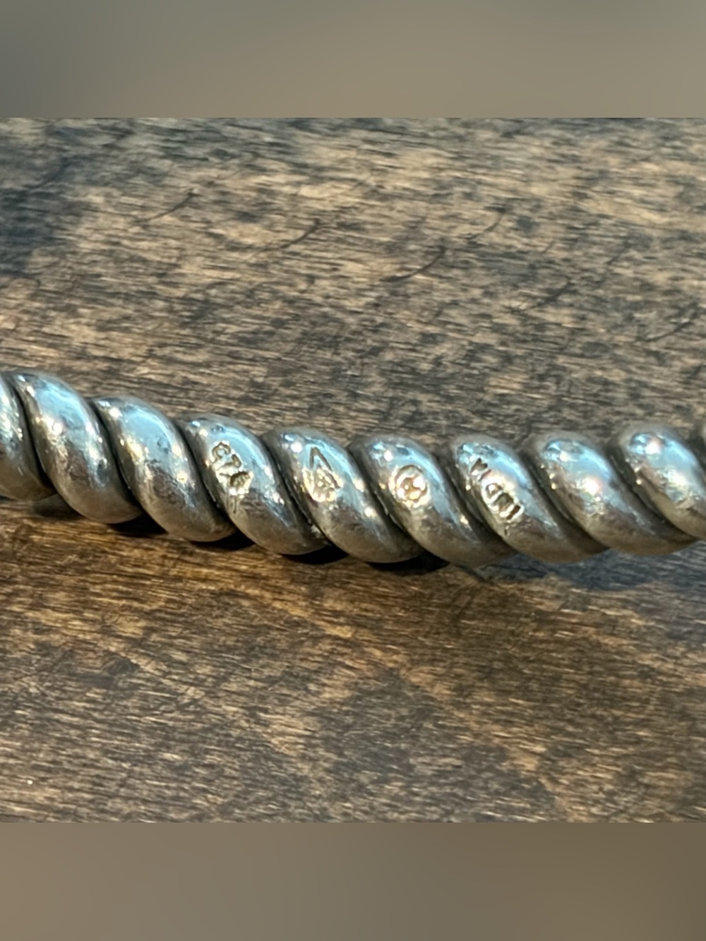 Vintage SILPADA B1614 Sterling Silver 925 Twisted Rope Bangle Bracelet - Picture 4 of 4